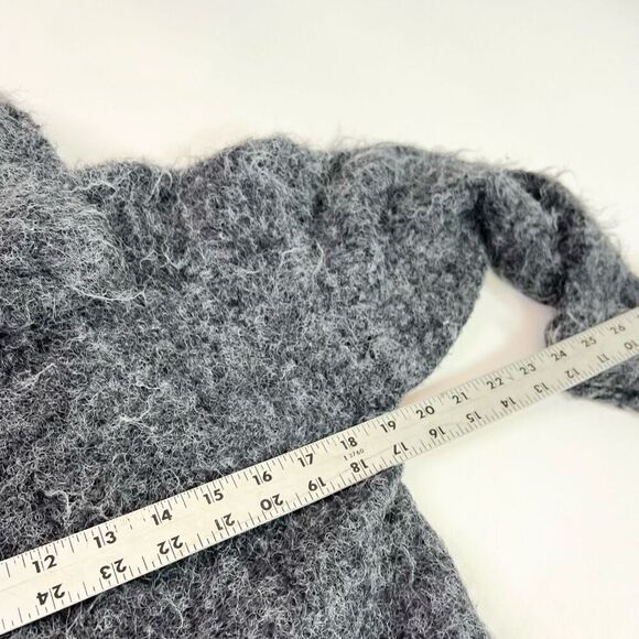 Peruvian Trading Co Sweater Womens Medium Gray Virgin Acrylic Button Up Cardigan - Picture 5 of 10